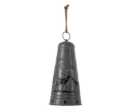 Viseće zvono željezno sivo 19x40 cm