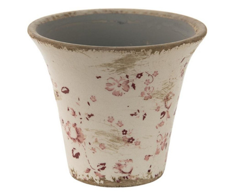 Ghiveci de flori din ceramica roz bej 12x11 cm