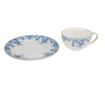 Set 4 porcelanastih skodelic in krožničkov 12x9x5, Ø15x2 cm
