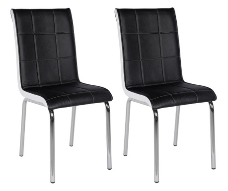 Set 2 scaune pedli negre