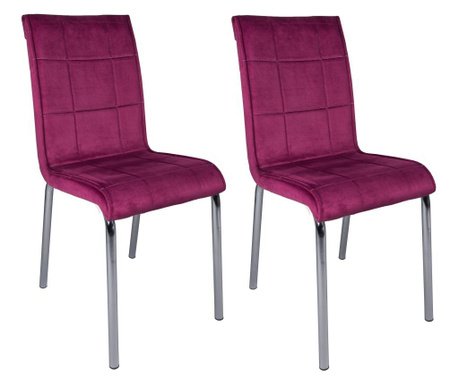 Set 2 scaune Pedli mov tapiterie textil