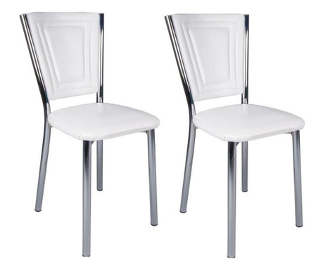 Set 2 scaune bucatarie Efes albe