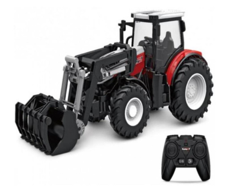 Селскостопански трактор с кофа и дистанционно управление 1:24
