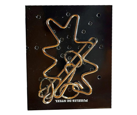 Puzzle brain twister din metal, Pentru copii si adolescenti, 7 cm, 477CUB-8