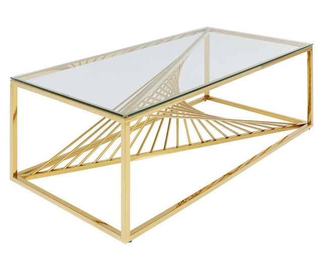 Masuta de cafea Laser Aurie 120x60 cm