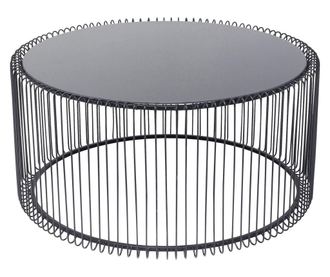 Masuta de cafea Wire Uno Negru ø80cm