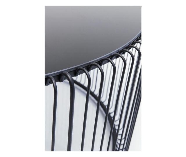 Masuta de cafea Wire Uno Negru ø80cm