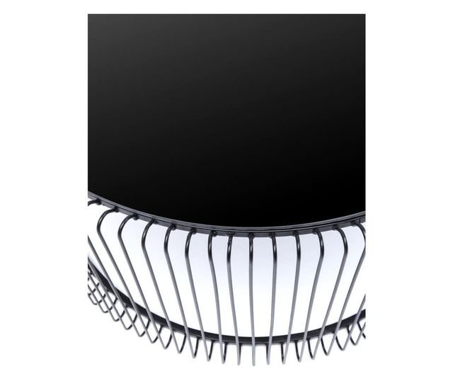 Masuta de cafea Wire Uno Negru ø80cm