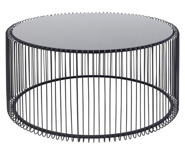 Masuta de cafea Wire Uno Negru ø80cm