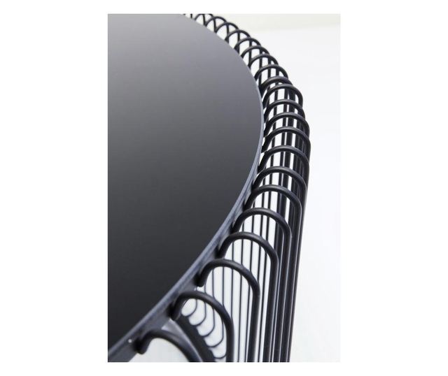 Masuta de cafea Wire Uno Negru ø80cm