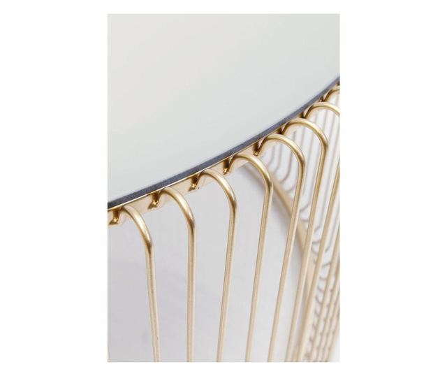 Masuta de cafea Wire Uno Aurie ø80cm