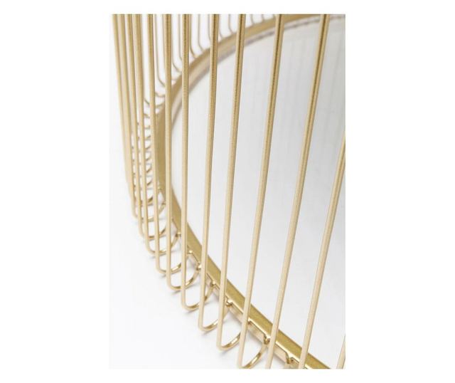 Masuta de cafea Wire Uno Aurie ø80cm