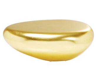 Masuta de cafea aurie Pebble 122x96 cm