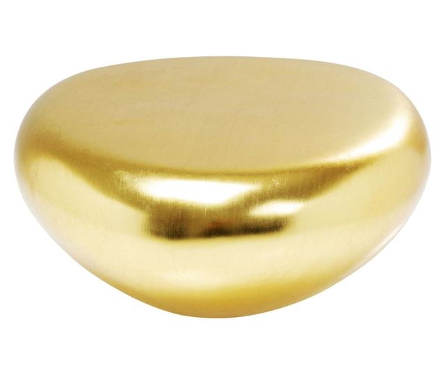 Masuta de cafea aurie Pebble 122x96 cm