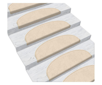 Комплект килими за стълби Vitaus, 20x65x5 cm, бежов
