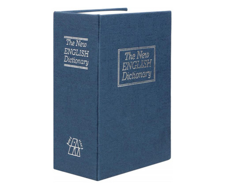 Секретен сейф за книги pufo с ключ за заключване, модел dictionary, 18 x 12 cm, син