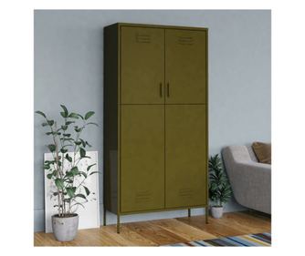 Zldesszrke szekrny, 90x50x180 cm, acl