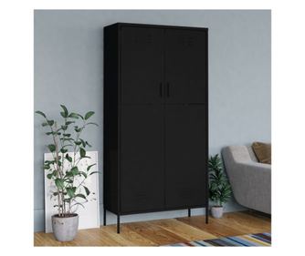 Fekete szekrny, 90x50x180 cm, acl