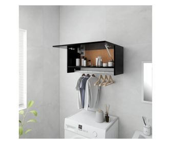 Fikos szekrny, fekete, 70x32,5x35 cm, laminlt forgcslap