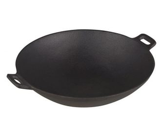 Чугунен уок тиган Kinghoff KH 1109, 31 см, Индукция, Черен
