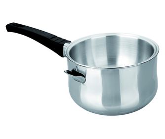 Ibili Μπαν Μαρί για Σοκολάτα, Ανοξείδωτο Ατσάλι, 16x9cm, Ασημί/Μαύρο