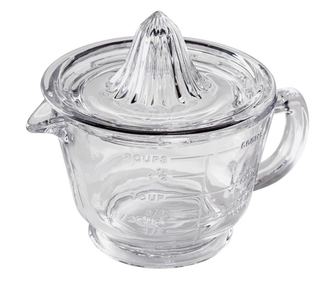 "Storcător manual de citrice Judge, sticlă borosilicată, 17x13x14,5 cm, transparent"