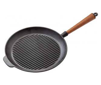 Stellar grill serpenyő, öntöttvas, 28x3 cm, fekete