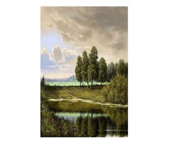 Картина на платно, Landscape With Lake, 20x30cm