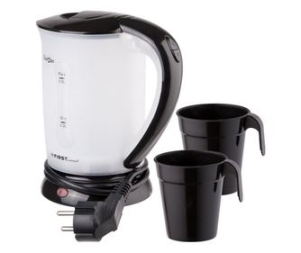 Туристическа кана First Austria FA-5425-2, 2 чаши, 600W, 500 ml, Черен