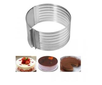 Inel ajustabil din inox, 6 spatii pentru feliere, argintiu