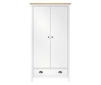 Garderobna omara z 2 vrati Hill Range bela 89x50x170cm borovina
