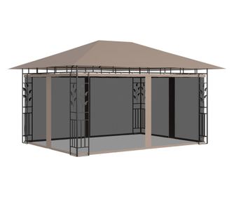 Κιόσκι με Αντικουνουπικό Δίχτυ Taupe 4x3x2,73 μ. / 180 γρ./μ²