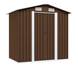 Vrtna kućica, smeđa, 204 x 132 x 186 cm, čelik