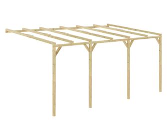 Πέργκολα τοίχου, 5 x 3 x 2,1 μ, ξύλο