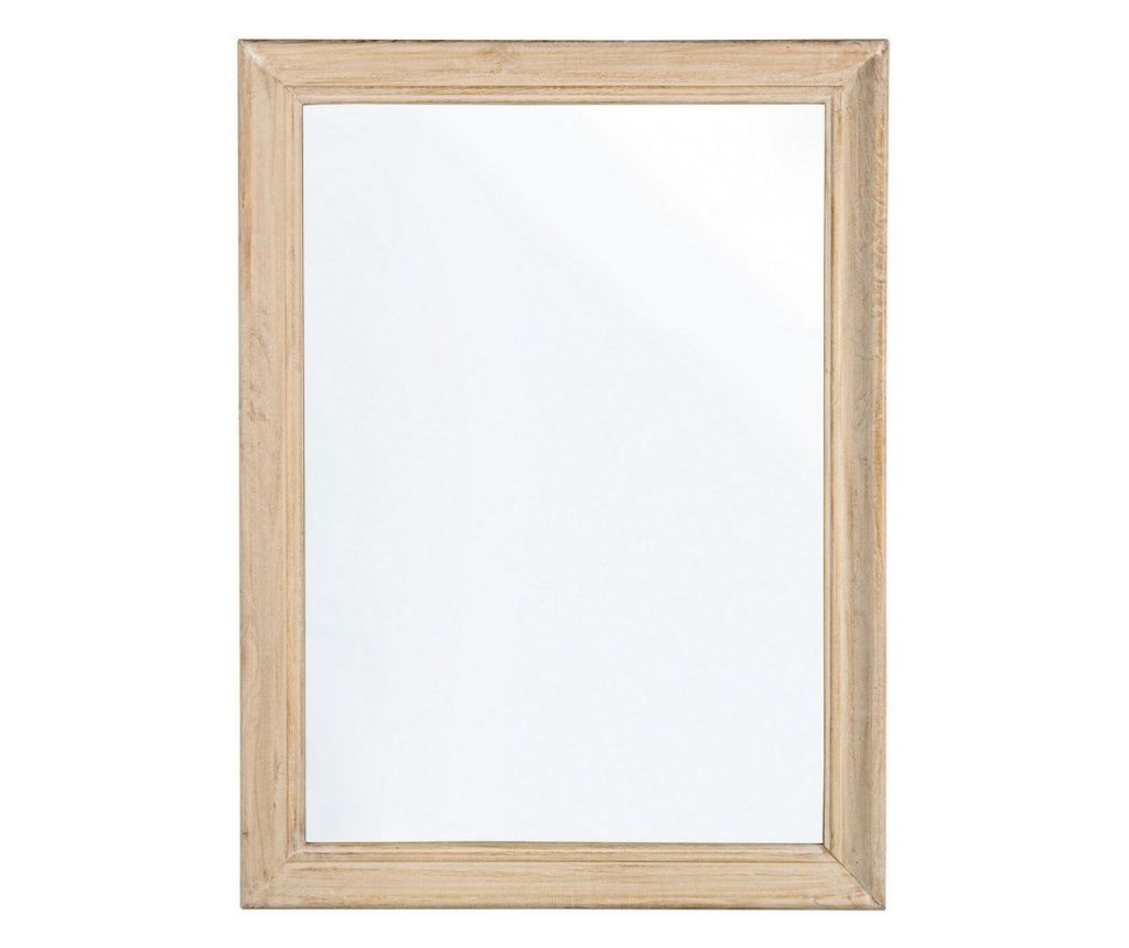Tiziano Decorative Wall Mirror with Natural Wood Frame 60x3.5x80 cm