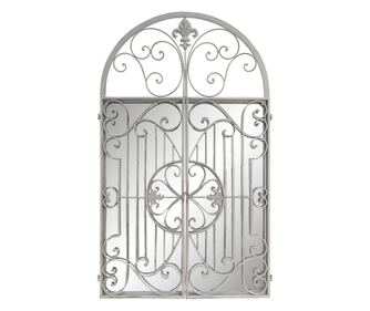 Zidno ogledalo sa sivim metalnim okvirom 61x3x103 cm