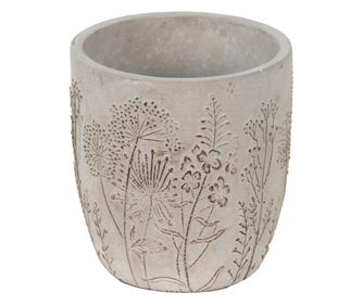 Set 2 ghivece ceramica gri 13x14 cm