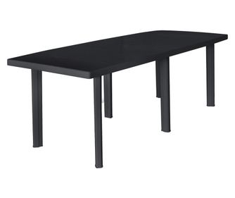 Masă de grădină, antracit, 216 x 90 x 72 cm, plastic