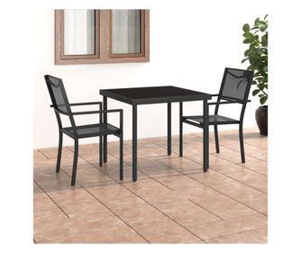 Vanjski set namještaja, 3 dijela, čelik