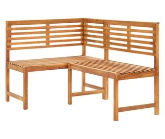 Bancă de colț pentru grădină, 140 cm, lemn masiv de acacia