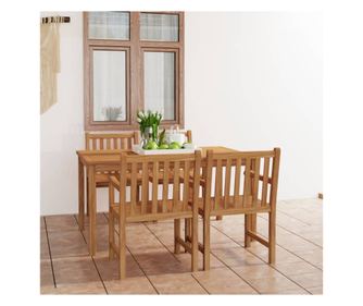 Vrtni namještaj, 5 dijelova, masivno tikovo drvo