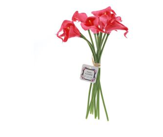 Buchet flori mini potcoava artificiale PAMI, F1021-53, 33cm Rosu