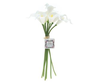 Buchet flori mini potcoava artificiale PAMI, F1021-53, 33cm Alb