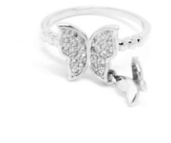 Inel Butterflies, IF-30, 16 mm, argintiu