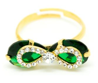 Inel Elegance, IF-30, 17.2 mm, verde
