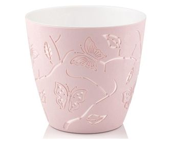 Ghiveci PP modern, rotund, model Fluture 3D, Φ14cm, 1.4 litri