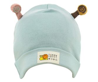 Caciulita bebe baiat Funny Snail, 0-3 luni Vernil