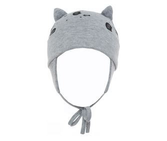 Caciula de bumbac pentru Baieti PAMI, C-F621-216, 44-46 cm,  Gri