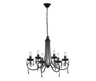 Elegantni luster sa 6 krakova, Crni