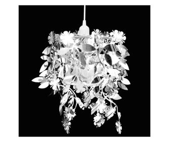 Stropna svjetiljka s šljokicama 21,5 x 30 cm, Srebrna